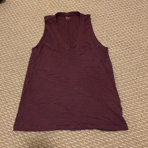 Madewell maroon wine pocket tank top size XS euc